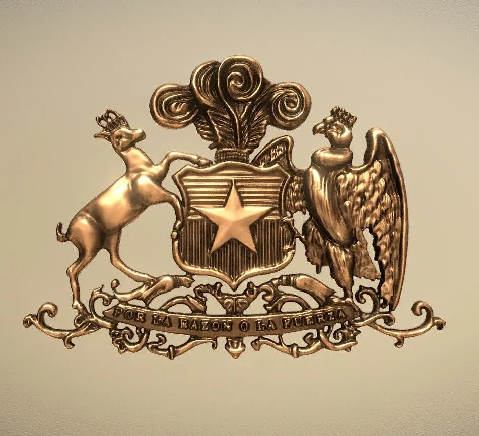 PBR Game 3D Models - Escudo De Chile