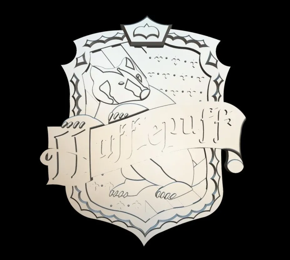 PBR Game 3D Models - Escudo Hufflepuff