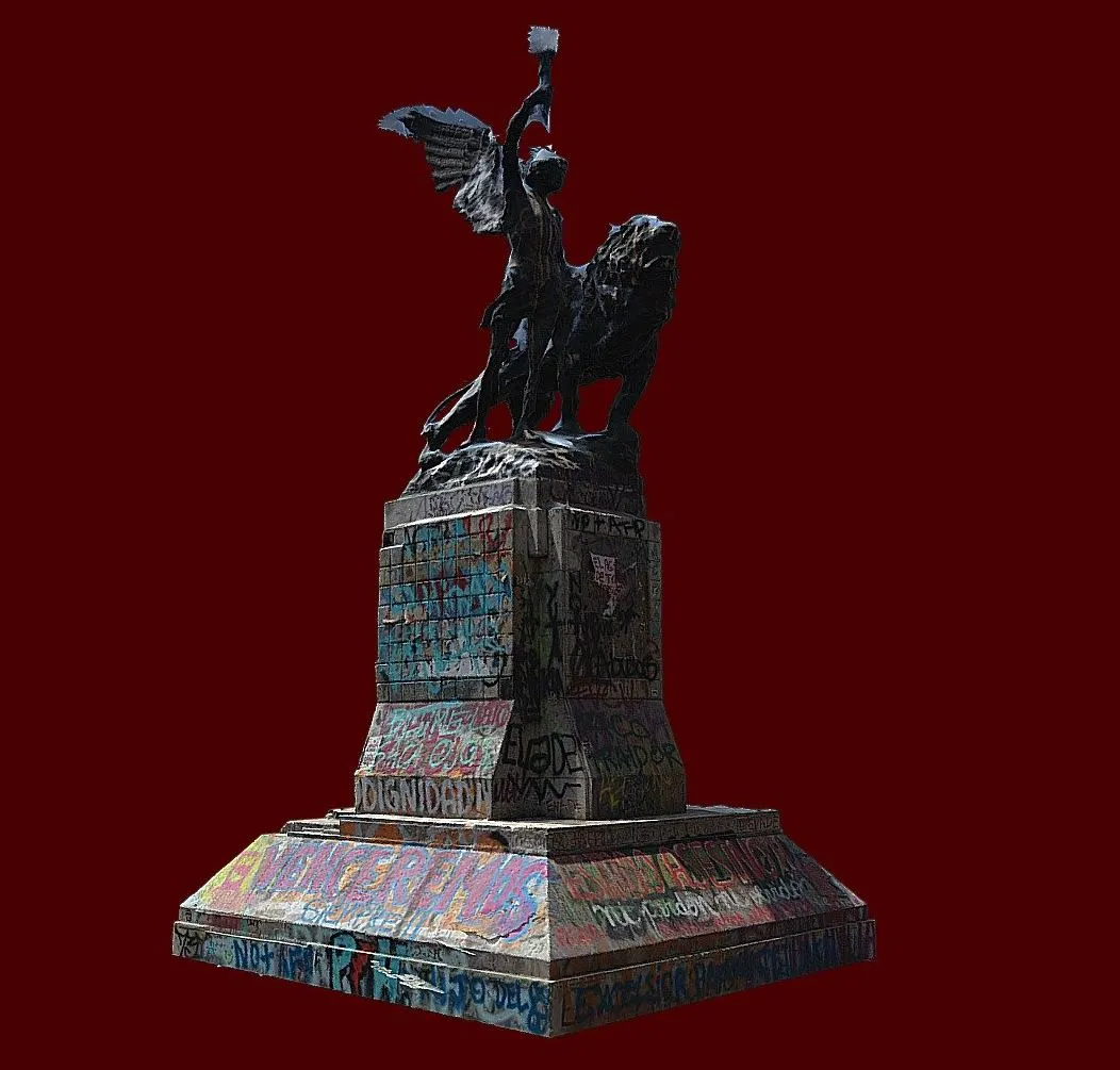 PBR Game 3D Models - Estatua Despues De Protestas Chile 2019