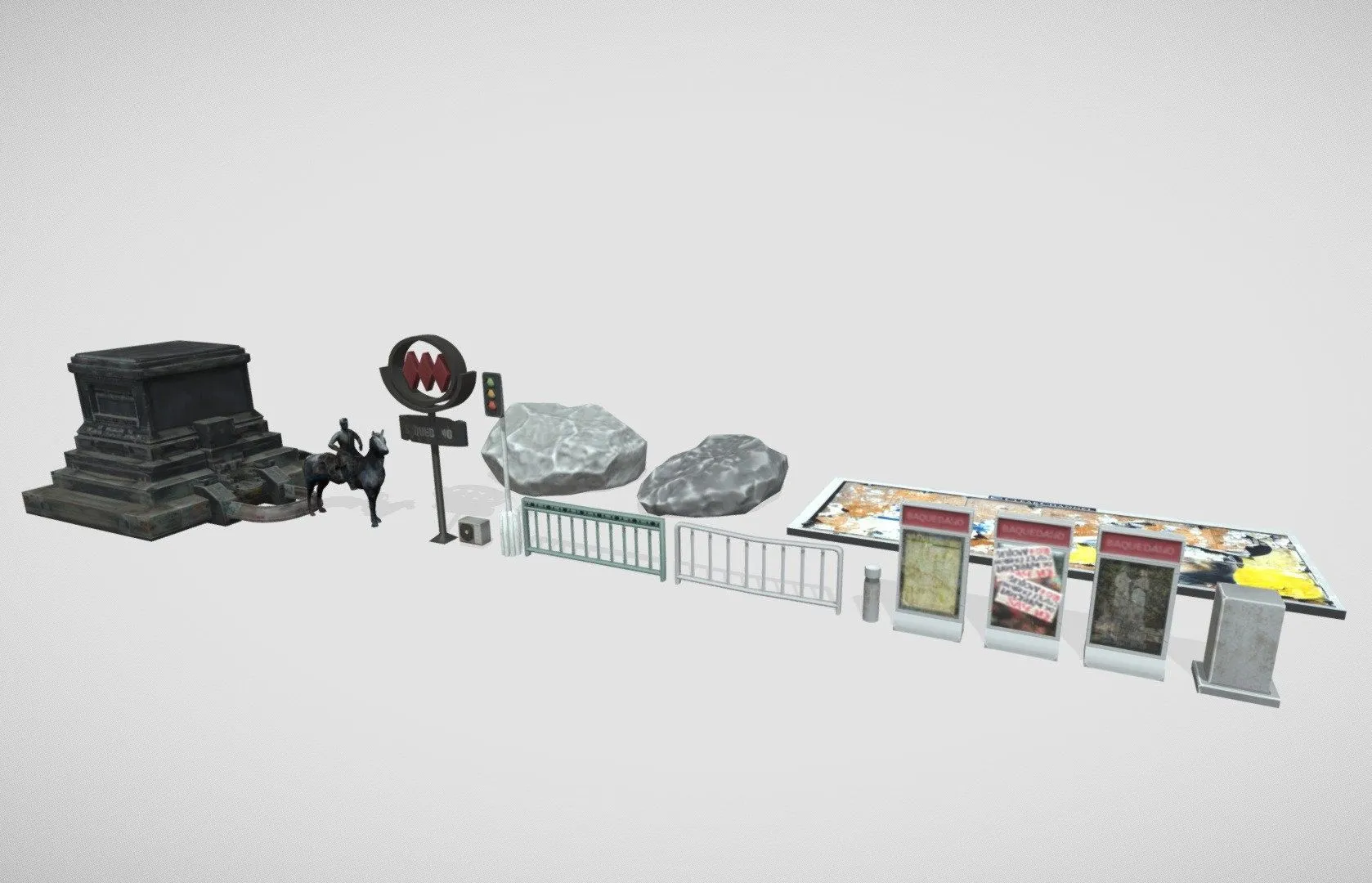 PBR Game 3D Models - Evolutionisflorae Environment Props