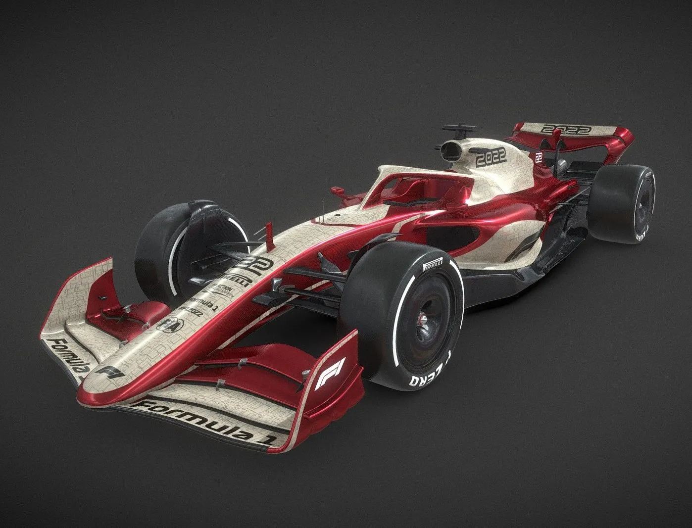 PBR Game 3D Models - F1 2022 Prototype