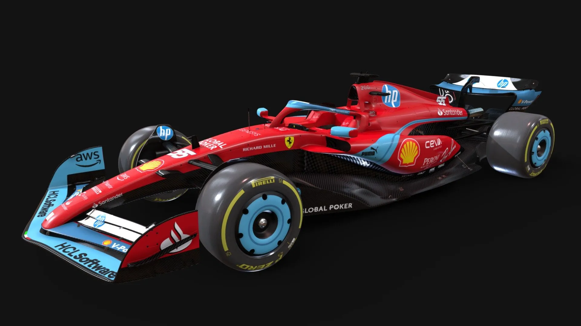 PBR Game 3D Models - F1 Ferrari SF-24