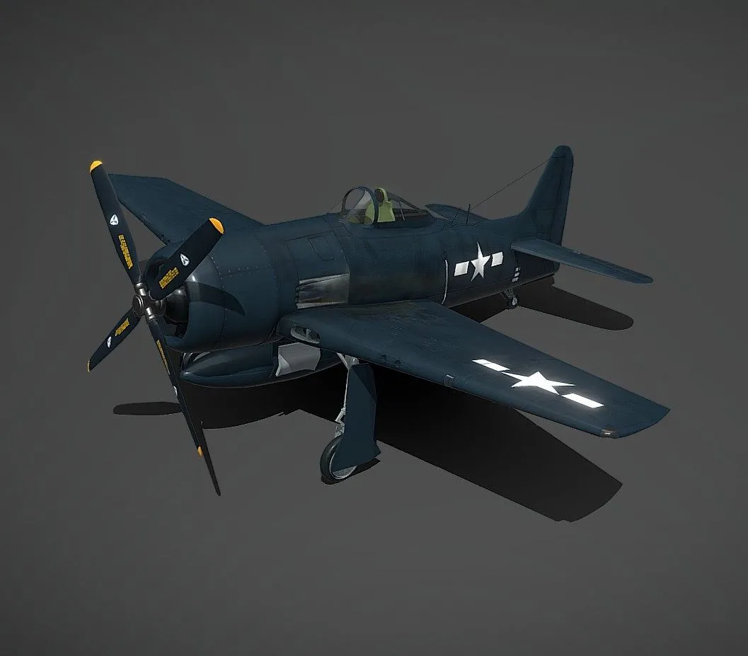 PBR Game 3D Models - F8f Bearcat