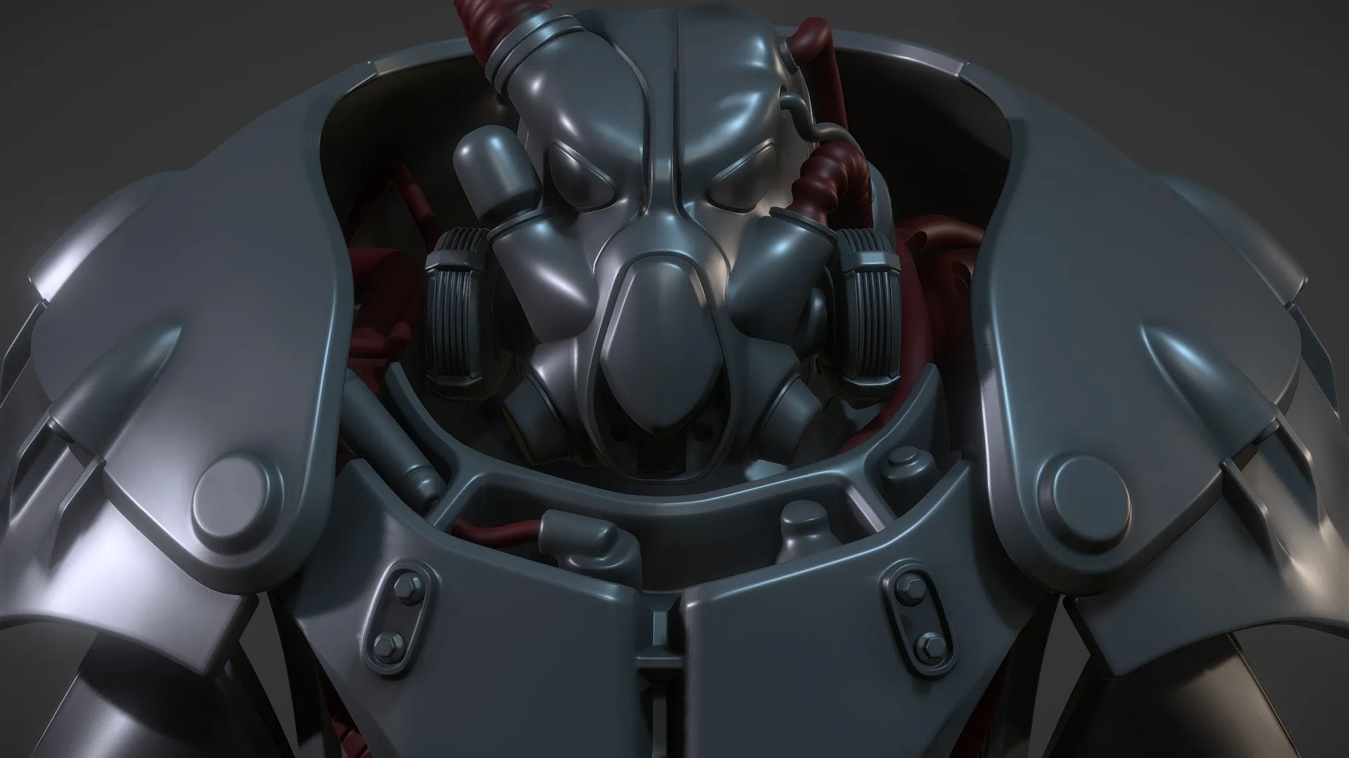 PBR Game 3D Models - Fallout 4 X 01 Power Armor Threezero Figure 3D