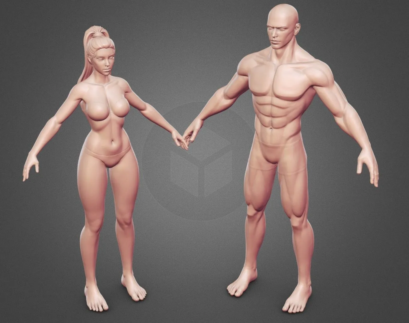 PBR Game 3D Models - Fantasy Stylized Hero Basemesh Zbursh Highpoly