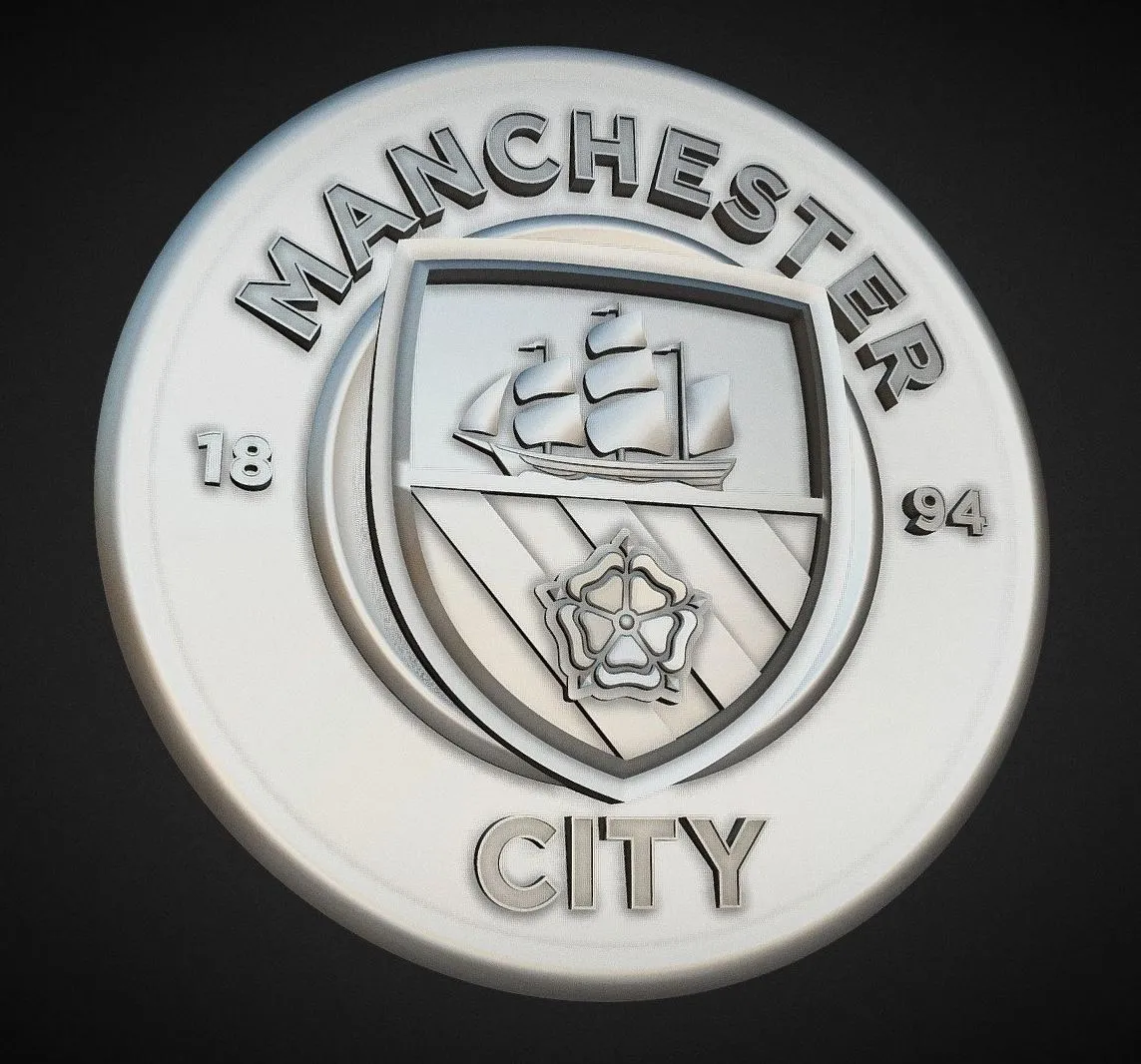 PBR Game 3D Models - Fc Manchester City Stl 3D Model For Cnc