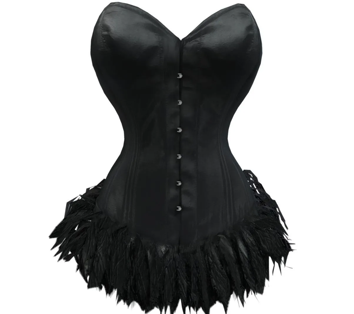 PBR Game 3D Models - Feathers Bottom Strapless Female Corset