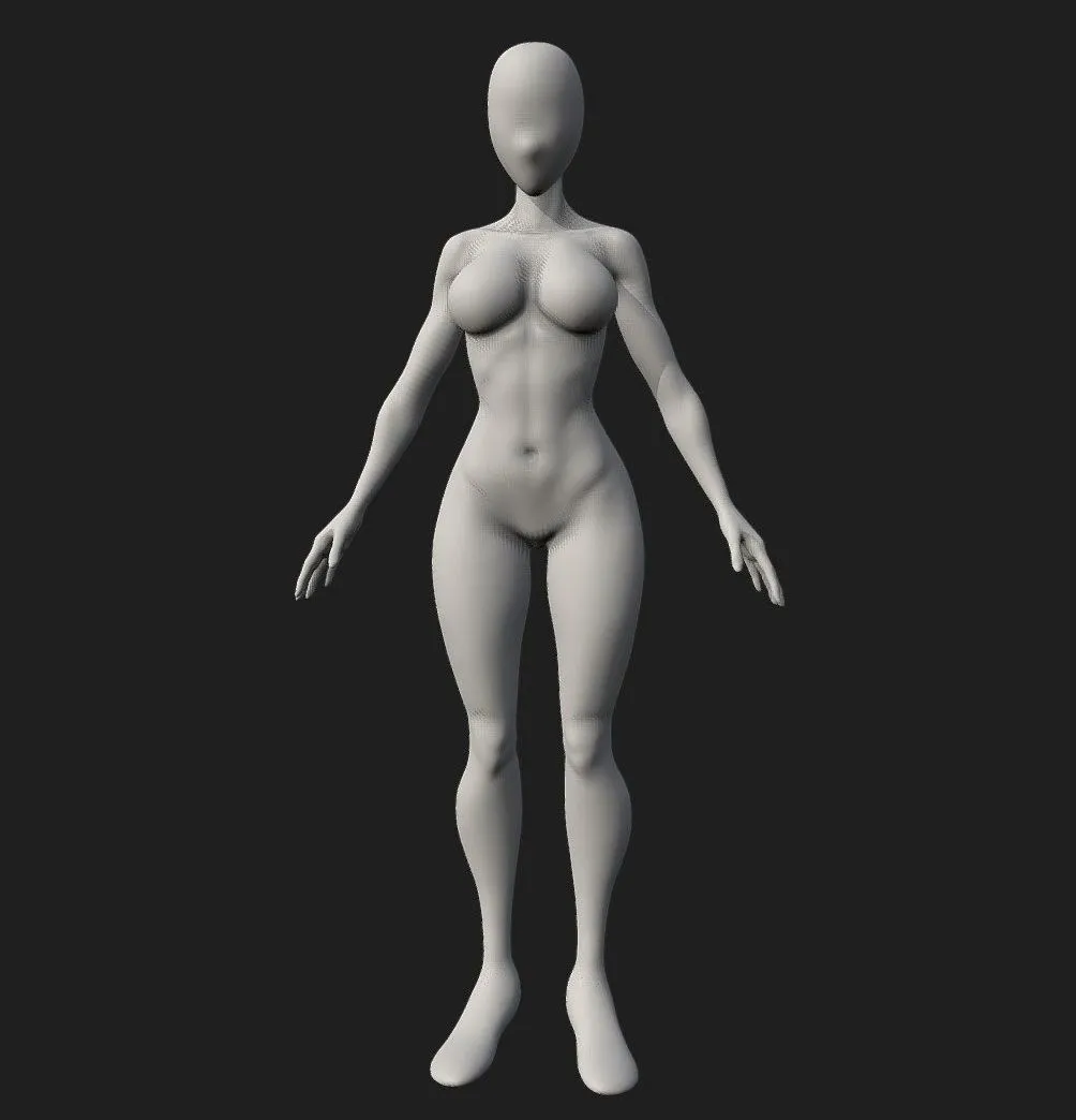 PBR Game 3D Models - Female Mannequin
