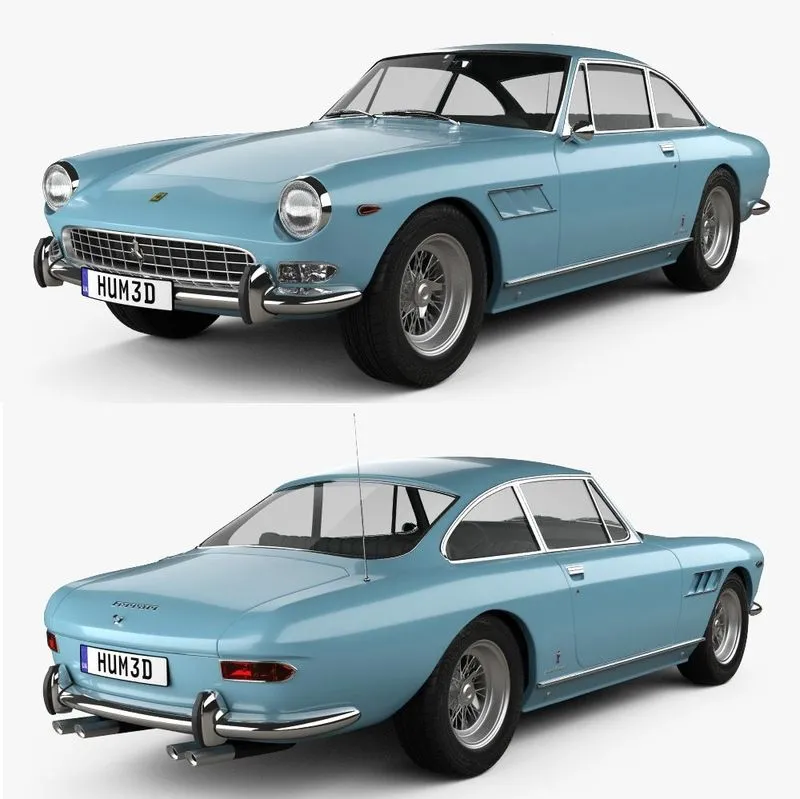 PBR Game 3D Models - Ferrari 330 GT 2+2 1965