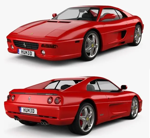 PBR Game 3D Models - Ferrari F355 F1 Berlinetta 1998