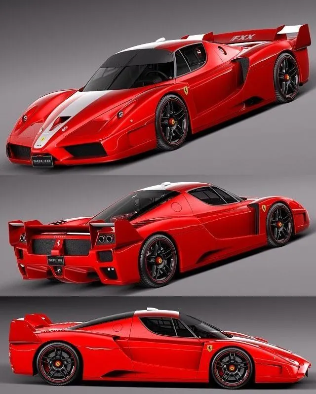 PBR Game 3D Models - Ferrari FXX 2008