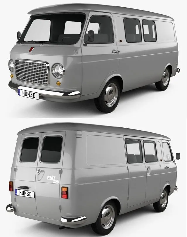 PBR Game 3D Models - Fiat 238 1968