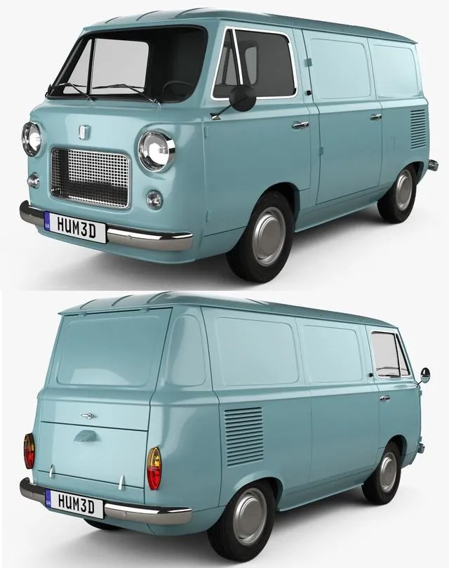 PBR Game 3D Models - Fiat 600 T 1967