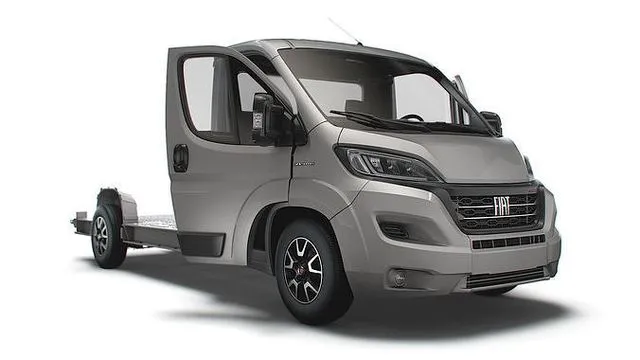 PBR Game 3D Models - Fiat Ducato 3540 L4 PlatformCab HQInterior 2023