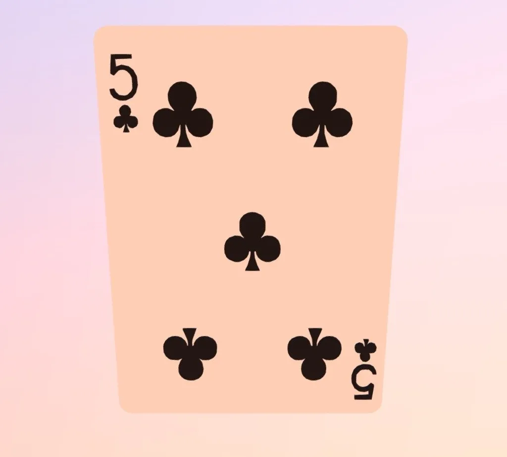 PBR Game 3D Models - Five Of Clubs