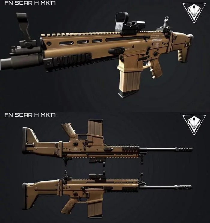 PBR Game 3D Models - FN ScarH MK17