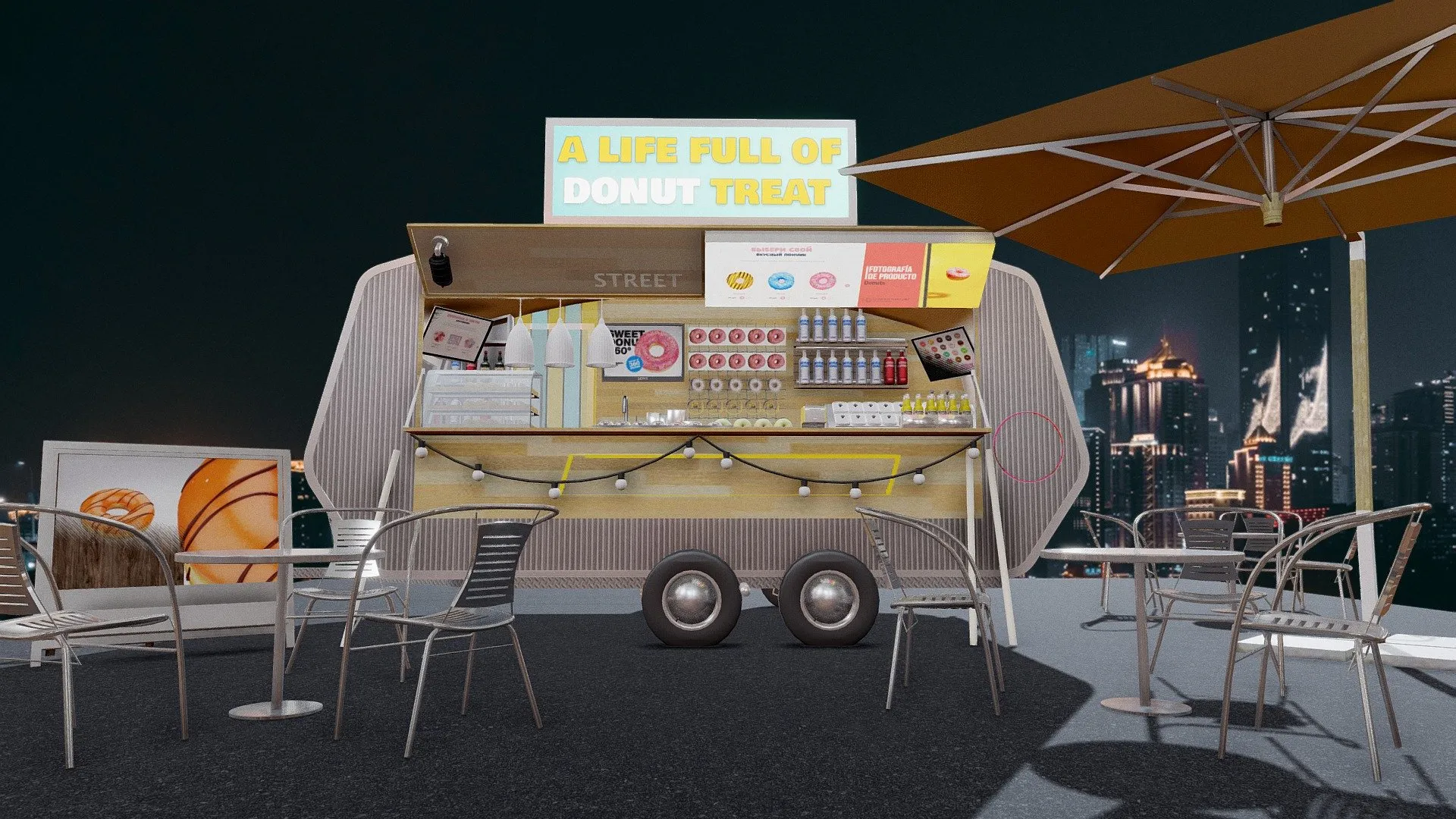 PBR Game 3D Models - Food Truck Fun