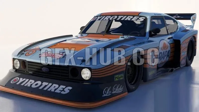 PBR Game 3D Models - Ford capri group B