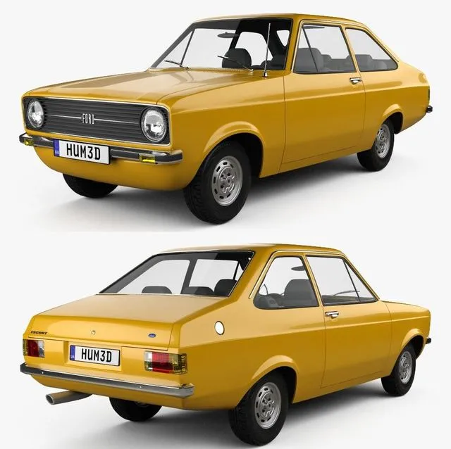 PBR Game 3D Models - Ford Escort (EU) 1975