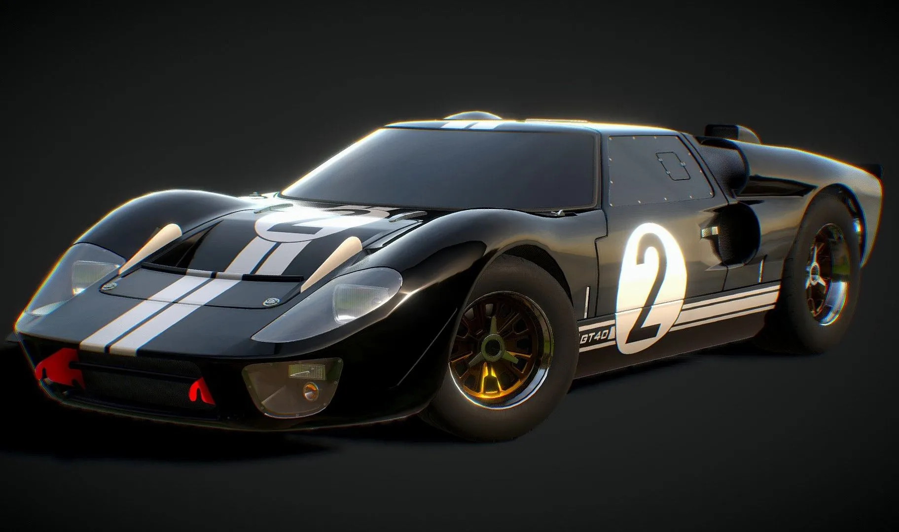 PBR Game 3D Models - Ford Gt40 Mk Ii