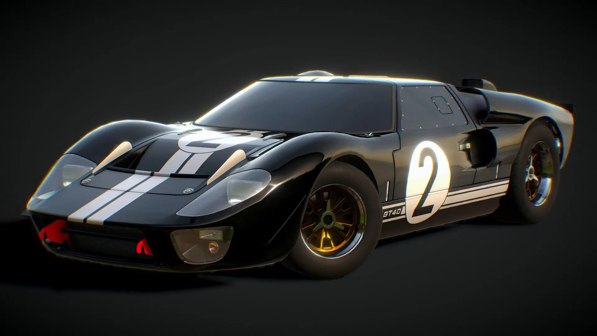 PBR Game 3D Models - Ford Gt40 Mk Ii