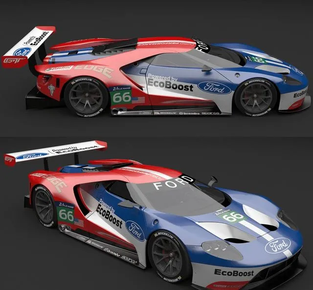 PBR Game 3D Models - Ford GTLM