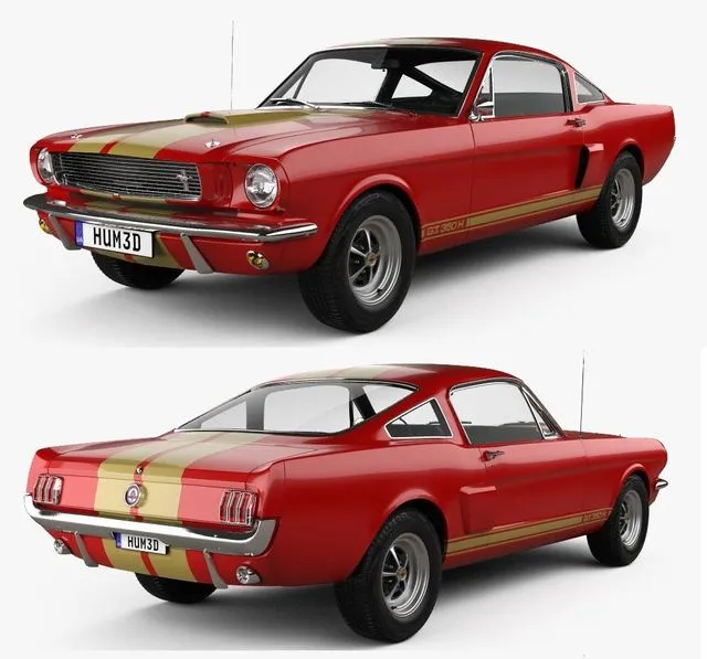 PBR Game 3D Models - Ford Mustang 350GT 1969