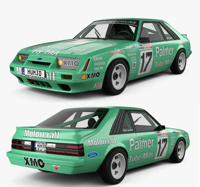 PBR Game 3D Models - Ford Mustang GT Group A 1983