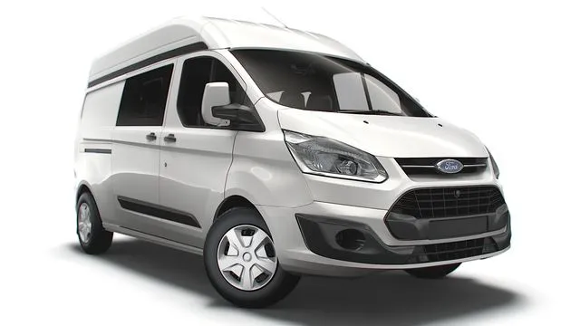PBR Game 3D Models - Ford Transit Custom L2H2 DCIV 2018