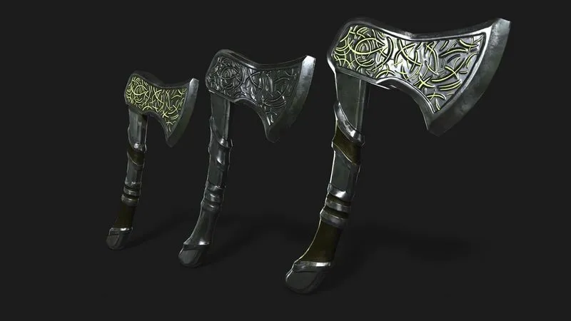 PBR Game 3D Models - Forest axe