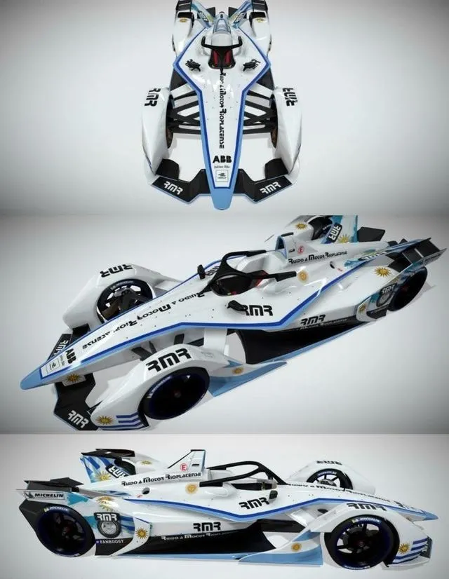 PBR Game 3D Models - Formula E Gen2 Race Bolid