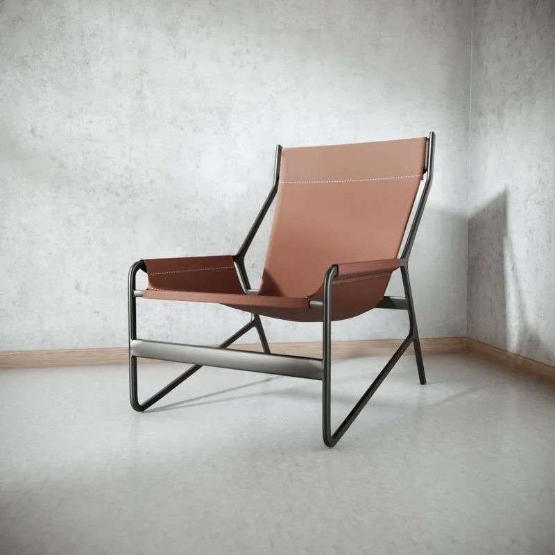 PBR Game 3D Models - Frame Chair Leather Seat
