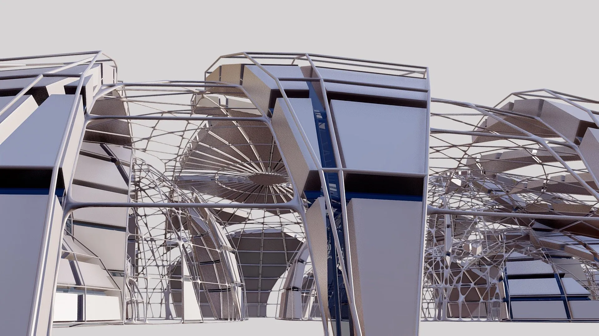 PBR Game 3D Models - Futuristic Architectural Dome Interior 15