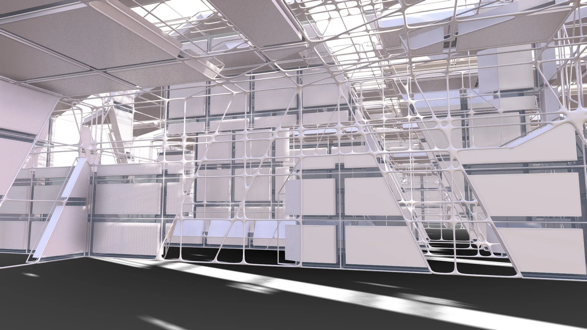 PBR Game 3D Models - Futuristic Architectural Interior 16