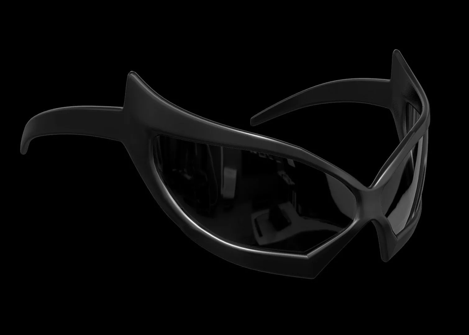 PBR Game 3D Models - Futuristic Cat Eye Sunglasses