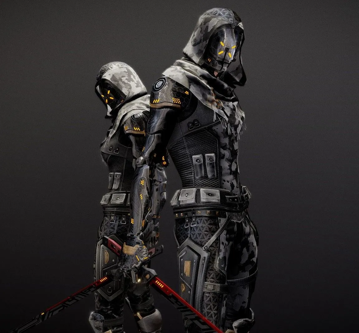 PBR Game 3D Models - G2 Cyborg Characters