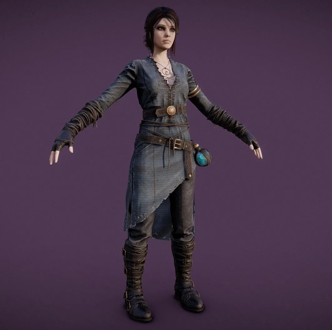 PBR Game 3D Models - G2 Female Mage B