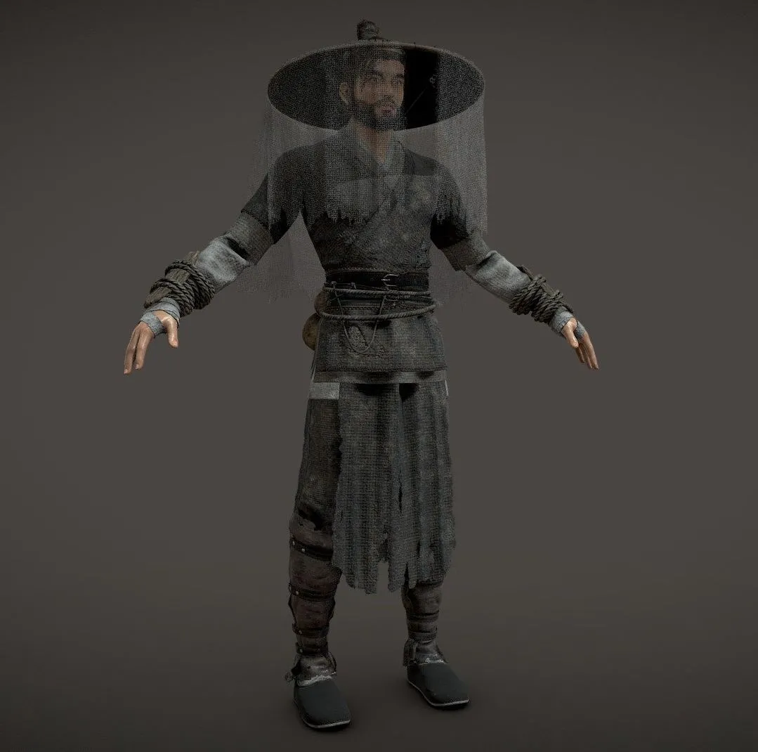 PBR Game 3D Models - G2 Male Gaibang Model