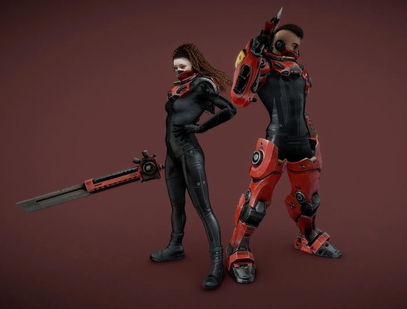 PBR Game 3D Models - G2 Mech Preview