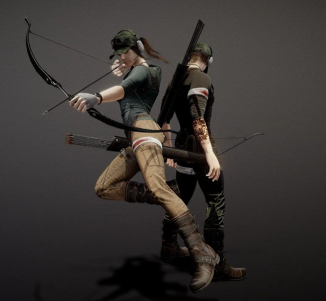 PBR Game 3D Models - G2 Survival Characters