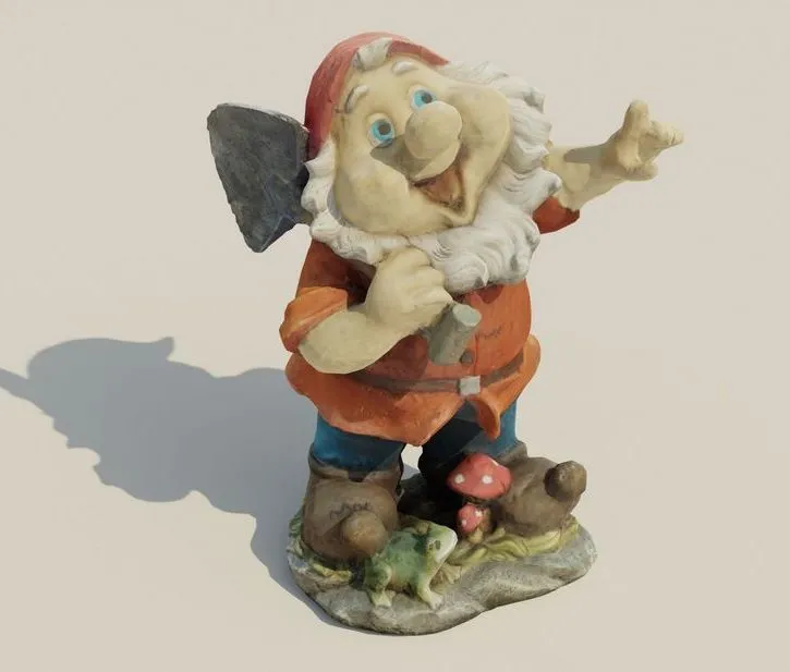 PBR Game 3D Models - Garden Gnome Statue