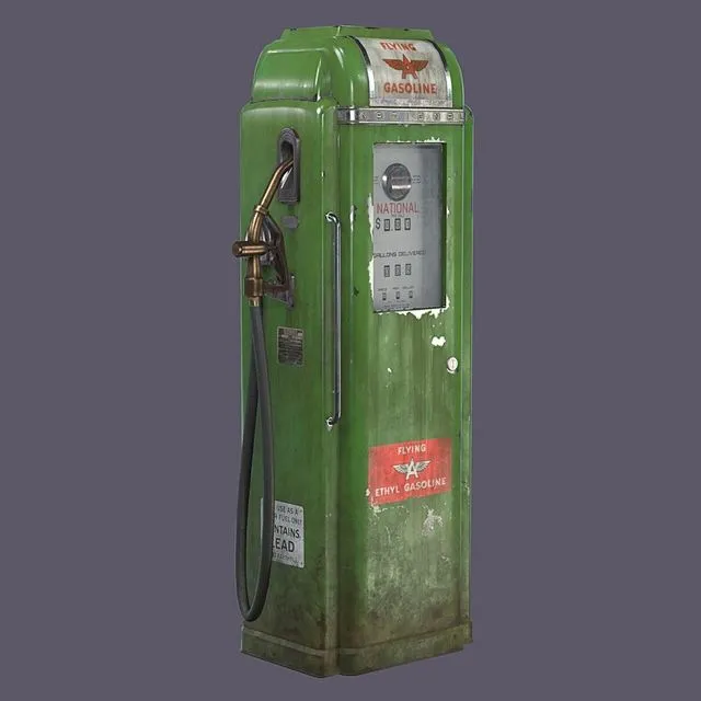 PBR Game 3D Models - Gas pump A-62