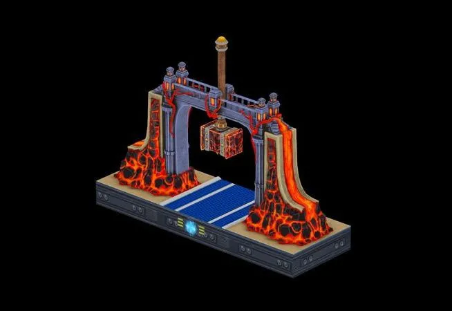 PBR Game 3D Models - Gate 3k Poly