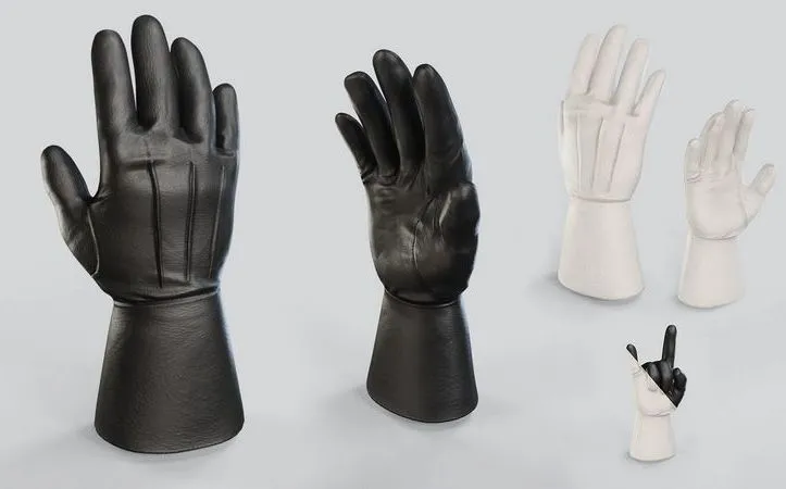 PBR Game 3D Models - Gauntlet Gloves