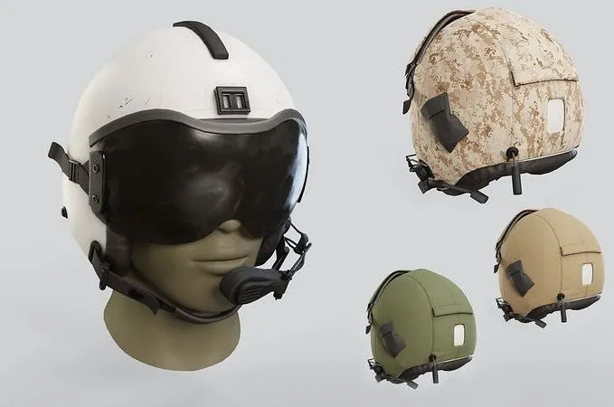 PBR Game 3D Models - Gentex HGU-84P Helmet