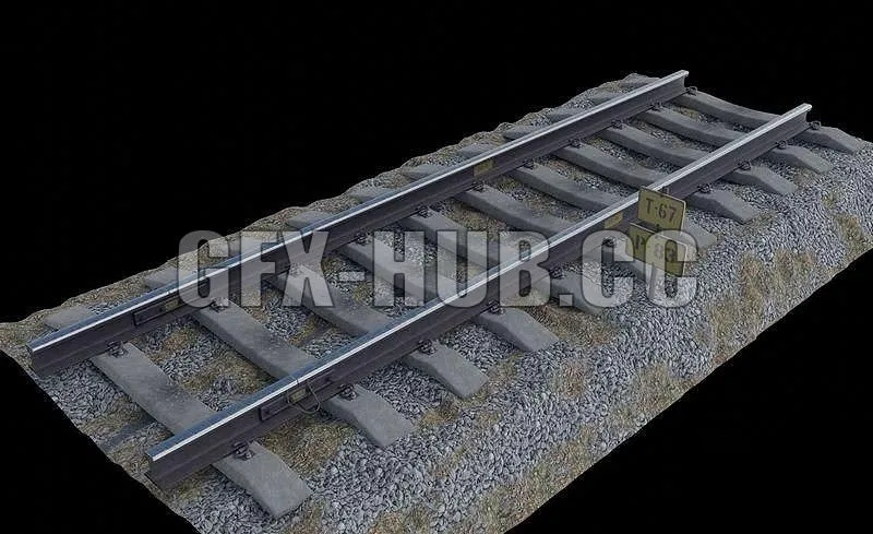 PBR Game 3D Models - get more at gfx-hub.co.Railway Track