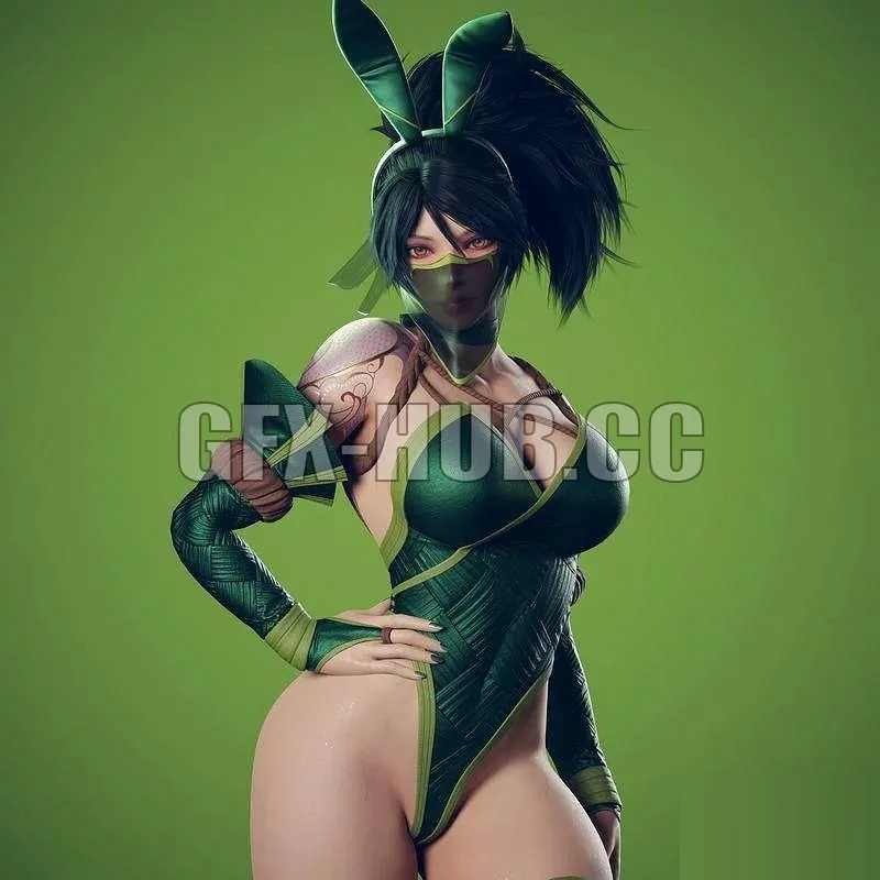 PBR Game 3D Models - GFXHUB_Bunny Akali