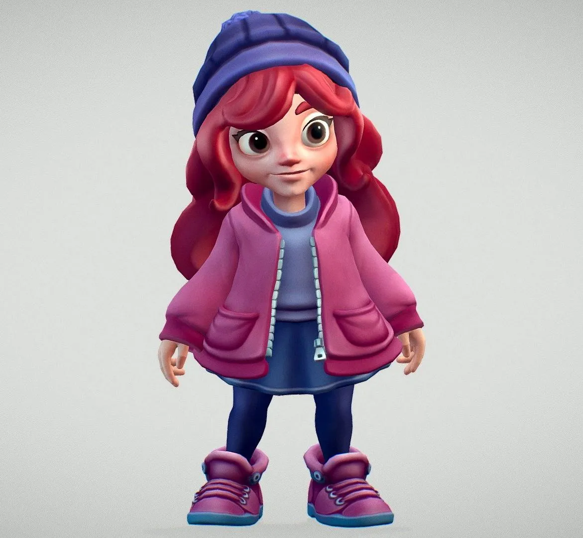PBR Game 3D Models - Girl Character