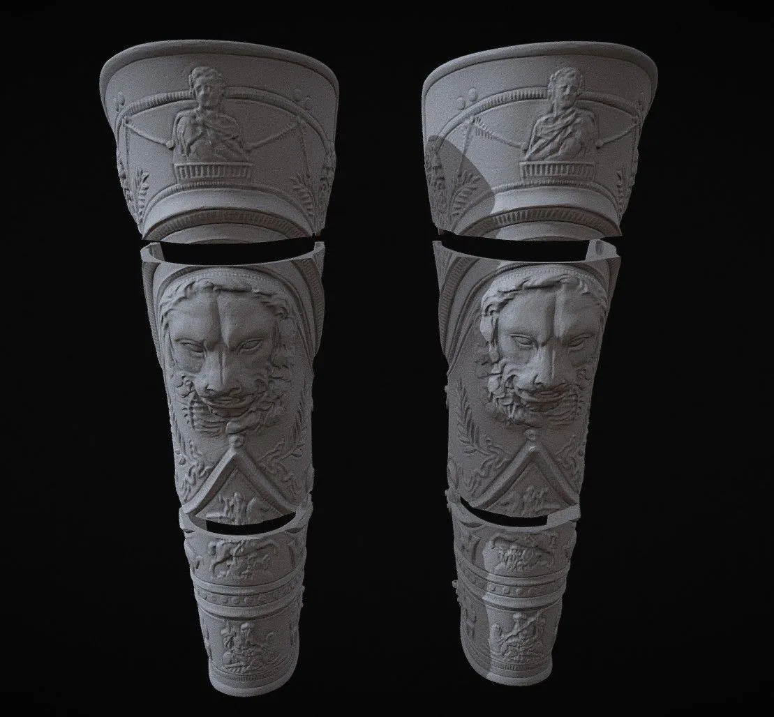 PBR Game 3D Models - Gladiator Legs Armor Traciohoplomaco V2