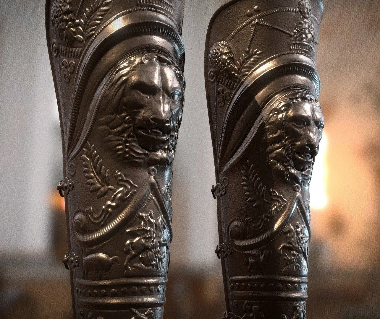 PBR Game 3D Models - Gladiator Legs Armor Traciohoplomaco